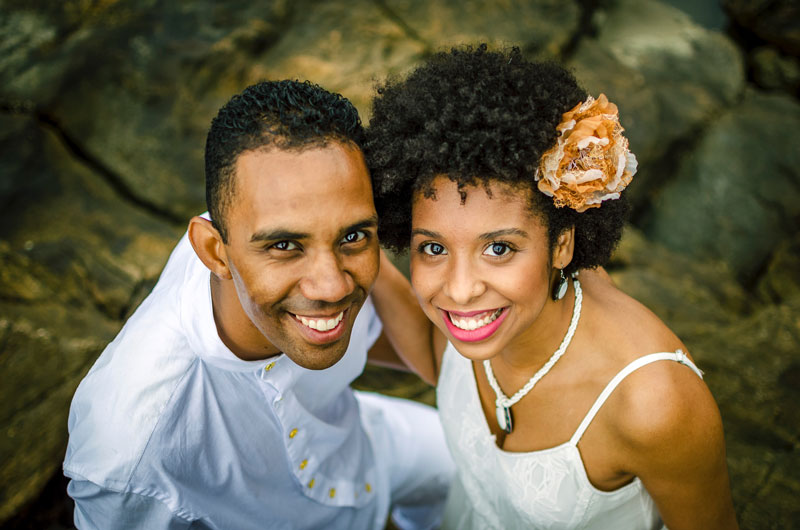 a happy smiling couple