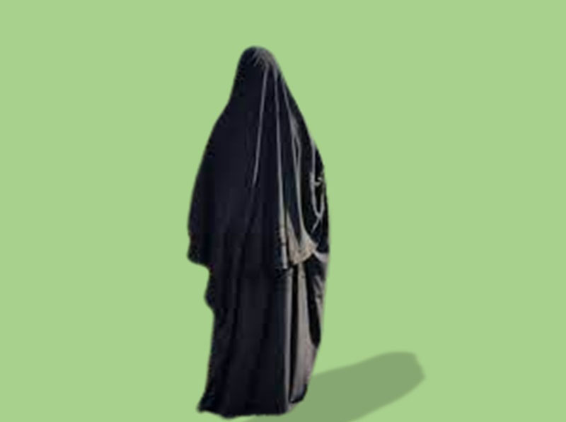 a man dressed in an abaya and niqab to deceive the husband of his secret lover