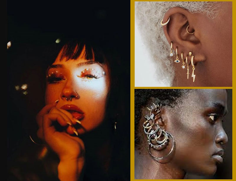 women with multiple piercing on their ears and eyes | 6 Important Things Women Must Know About Indecent Dressing